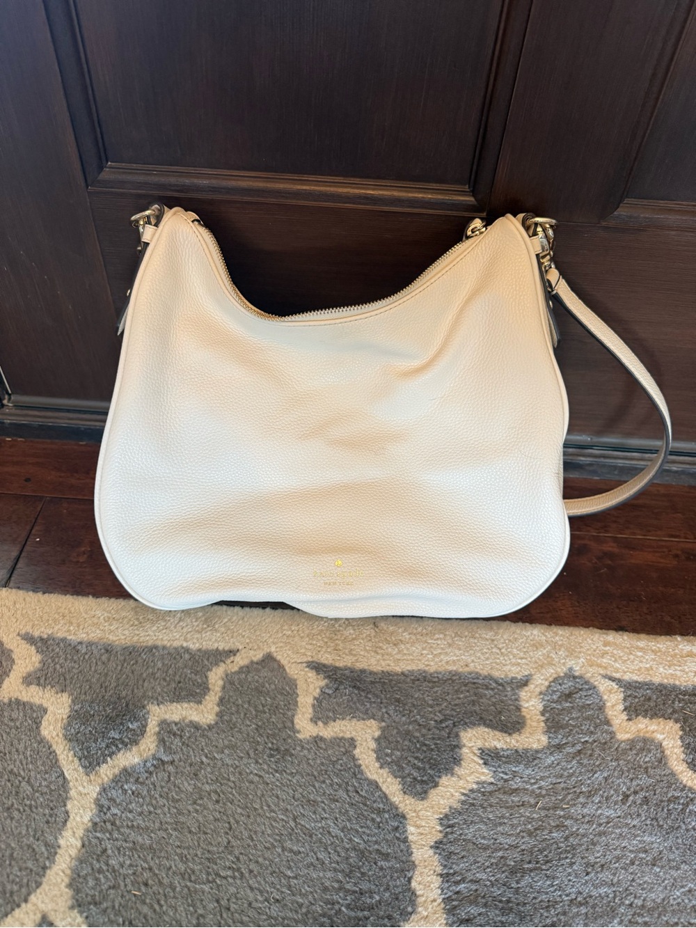 Cream Kate Spade Leather Shoulder Bag